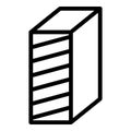 Nail buffer block icon, outline style