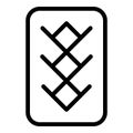 Nail buffer tool icon, outline style