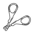 Nail Clipper Icon. Doodle Hand Drawn or Outline Icon Style Royalty Free Stock Photo