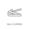 Nail clippers linear icon. Modern outline Nail clippers logo con