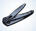 Nail clippers. Vector drawing icon Royalty Free Stock Photo