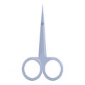 Nail cut scissors icon cartoon vector. Grooming pedicure