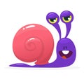 Vector illustration of cute snail cartoon Royalty Free Stock Photo