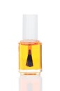 Nail and cuticle oil on white background.