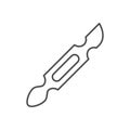 Nail cuticle pusher line icon