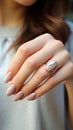 Nail design for the bride Royalty Free Stock Photo