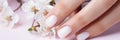 Nail design for the bride Royalty Free Stock Photo