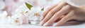 Nail design for the bride Royalty Free Stock Photo