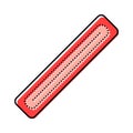 nail file hygiene color icon vector illustration