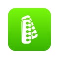 Nail foot tool separator icon green vector