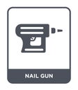 nail gun icon in trendy design style. nail gun icon isolated on white background. nail gun vector icon simple and modern flat Royalty Free Stock Photo