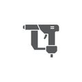 Nail gun vector icon symbol isolated on white background Royalty Free Stock Photo