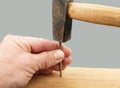 Nail and hammer Royalty Free Stock Photo