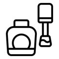 Nail lacquer bottle icon outline vector. Fingernails gel polish Royalty Free Stock Photo