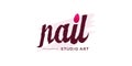 Nail logo design vector with modern literal concept