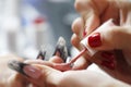 Nail manicure and polish Royalty Free Stock Photo