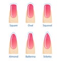 Set of nails shapes