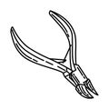 Nail nipper Icon. Doodle Hand Drawn or Outline Icon Style