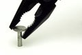 Nail and pliers Royalty Free Stock Photo