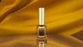 Nail polish. Beautiful, fashionable glamor background illustration. 3d. Yellow, gold, orange, 3D illustration, 3D rendering