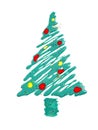 Nail polish blob in Christmas tree shape