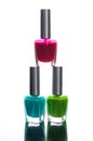 Nail polish bottles Royalty Free Stock Photo