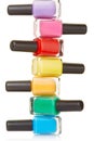 Nail polish bottles colorful stack