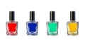 Nail polish bottles on white background vector illustration Royalty Free Stock Photo