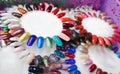 Nail polish in different fashion color wheel