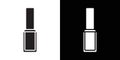 Nail Polish Icon Vector flat thin line illustration
