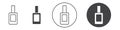 Nail polish icon thin line illustration