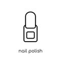 nail polish icon. Trendy modern flat linear vector nail polish i