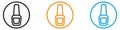 Nail Polish Icon vector logo set collection for web app ui Royalty Free Stock Photo