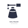 nail polish icon on white background. Simple element illustration from Beauty concept