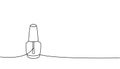 Nail polish, nail lacquer one line continuous drawing. Manicure and pedicure tools continuous one line illustration