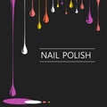 Nail polish poster black template
