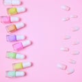 Nail polish variety, colorful enamel, copy space Royalty Free Stock Photo