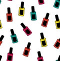 Nail polish vector colorful pattern Royalty Free Stock Photo