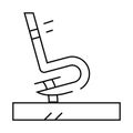 nail puller line icon vector black illustration Royalty Free Stock Photo