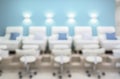 Nail salon interior as creative abstract blur background