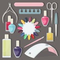 Nail salon set Royalty Free Stock Photo