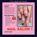 Nail Salon Vector Art and Beautification in Unique Nail Social Media Post Design Royalty Free Stock Photo