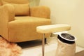 Nail saloon - Pedicure chair with footrest and fan
