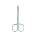 Nail Scissors in flat style isolated on white Royalty Free Stock Photo