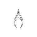 Nail scissors icon. Element of woman makeup icon for mobile concept and web apps. Detailed Nail scissors icon can be used for web