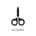 nail scissors isolated icon. simple element illustration from hygiene concept icons. nail scissors editable logo sign symbol