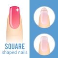 Nail shape square