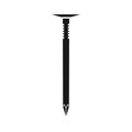 Nail tool construction vector illustration equipment icon solid black. Repair symbol industry and object isolated white. Carpentry