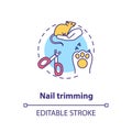 Nail trimming concept icon