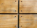 Nailed wooden planks closeup Royalty Free Stock Photo